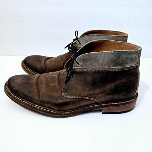 Cole Haan Williams Welt II Boots Size 7.5 Leather Two Toned Lace Up Chukka - Picture 3 of 8